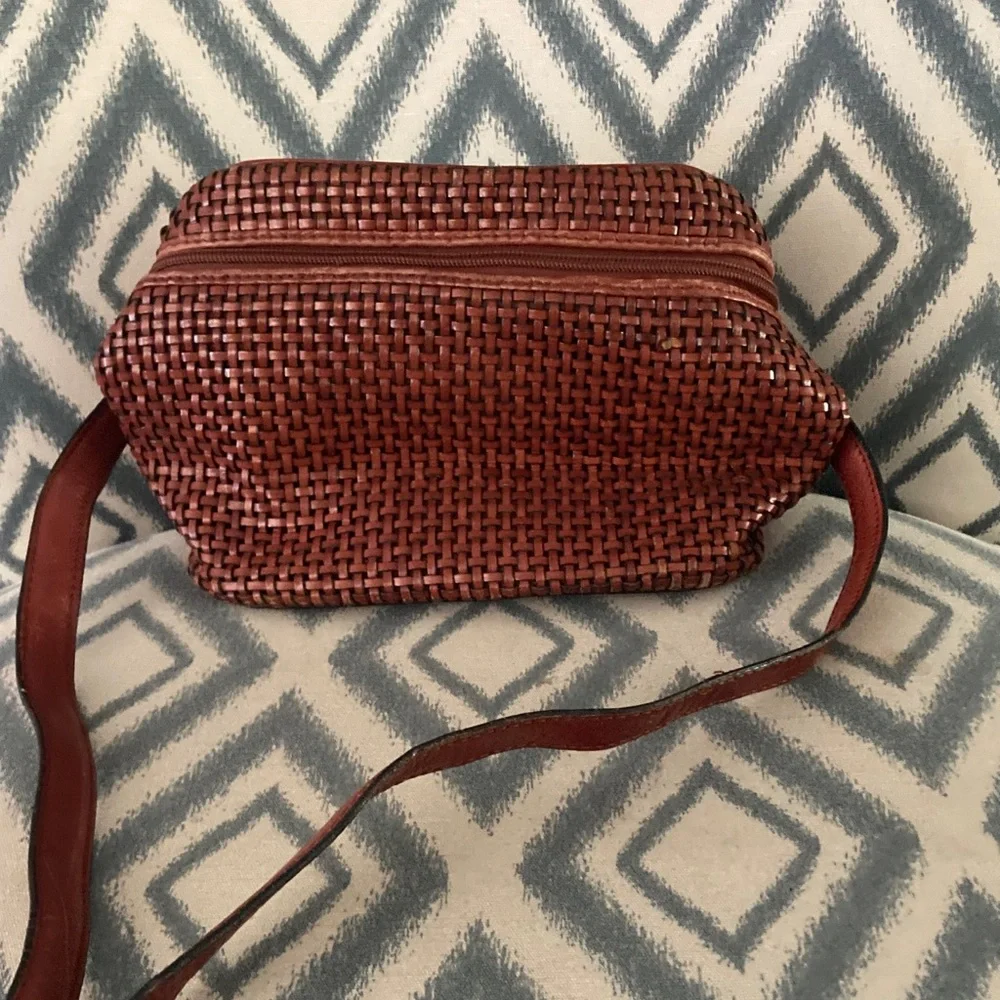 Brown Woven Crossbody Bag - Picture 1 of 4